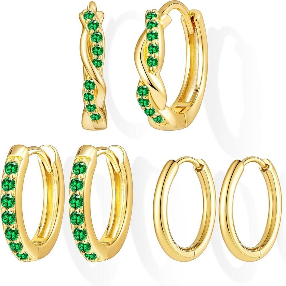 Gold Silver Hoop Earrings Set for Women Small Hypoallergenic Versatile Jewelry